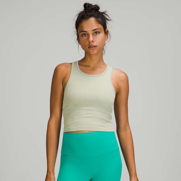 lululemon athletica Tops - Lululemon | Ebb To Street Racerback Crop Tank Top in Green Fern